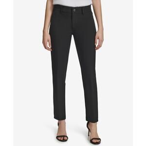 Calvin Klein Women's Faux-Pocket Pants Black Classic Modern NEW Size 2